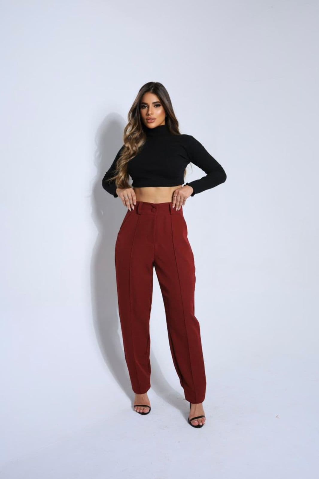 CALÇA PINÇA BORDÔ